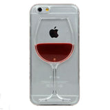 Red Wine Cup Liquid Transparent Case For Apple iPhone