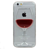 Red Wine Cup Liquid Transparent Case For Apple iPhone