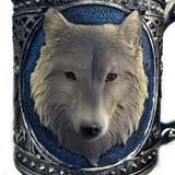 Retro Style 3D Wolf King Pattern Drinking Mugs Resin Stainless Steel Wolf Cups Coffee Tea Beer Mug Animal Milk Mug 450ML Gift