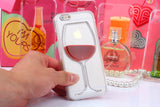 Red Wine Cup Liquid Transparent Case For Apple iPhone