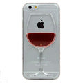 Red Wine Cup Liquid Transparent Case For Apple iPhone